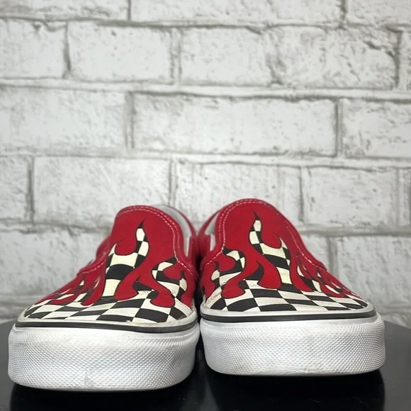 Vans Classic Slip on Drip Red black/white checkerboard - Picture 7 of 10